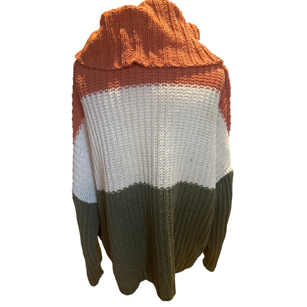 Easel Chunky Color Block Fall Sweater - image 5